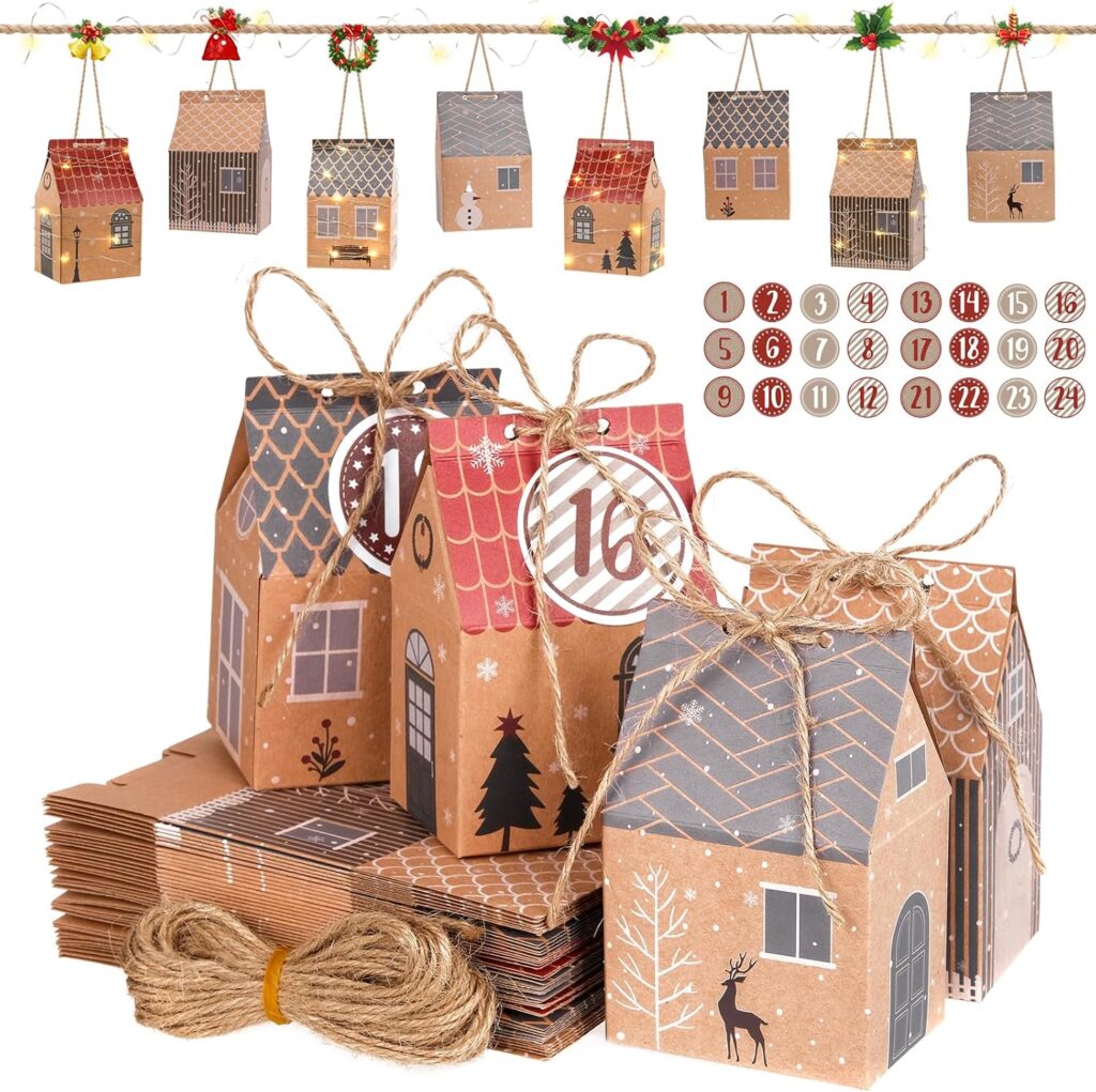 Adventskalender an einer Schnur - zum selbst befüllen