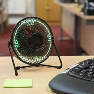 Schreibtisch Ventilator mit LED-Uhr