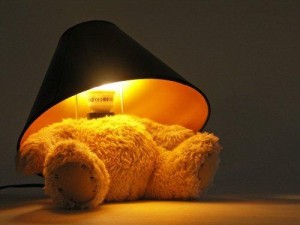 Teddybär Lampe von unten