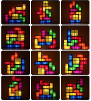 Tetris Lampe im Retro Look