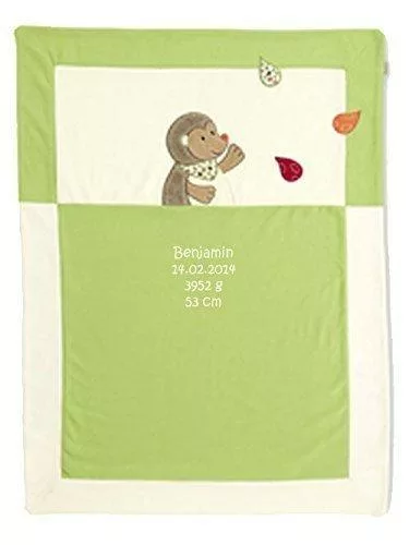 Babydecke mit gesticktem Namen