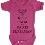 Baby Strampler: Keep Calm, my Dad is Superman