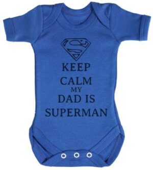 blauer Superman Baby Body