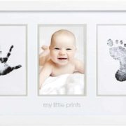 Bilderrahmen für Babyfoto, Hand- und Fußabdruck