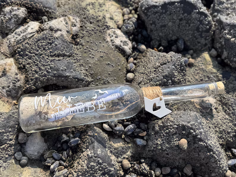 Flaschenpost mit Wunschbotschaft