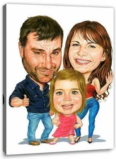 Karikatur vom Foto – Porträt