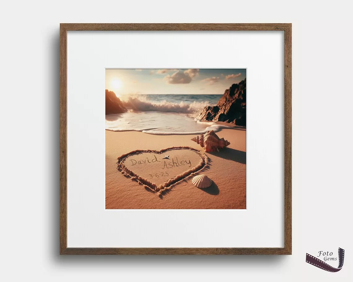 Sandherz-Bild für Paare