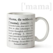 Weltbeste Mama - personalisierte Tasse
