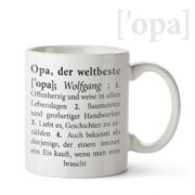 weltbester Opa - personalisierte Tasse mit Opa's Vornamen