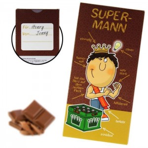 Super Mann Schokolade