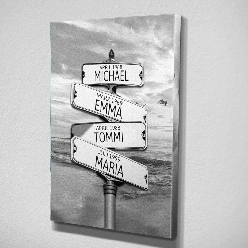 Wandbild mit eigenem Straßennamen