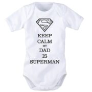 Baby Strampler: Keep Calm, my Dad is Superman