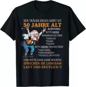 Ü50 T-Shirt mit humorvollem Aufdruck