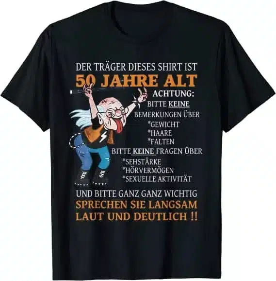 Ü50 T-Shirt mit humorvollem Aufdruck