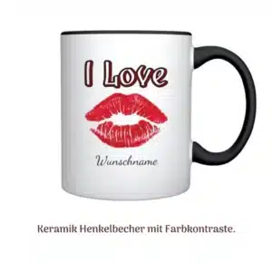 Persönliche Kussmund-Tasse