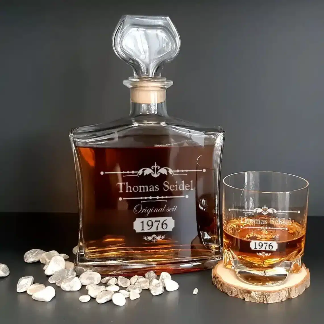 Whiskykaraffe mit Gravur - stilvoll und edel für Whiskytrinker