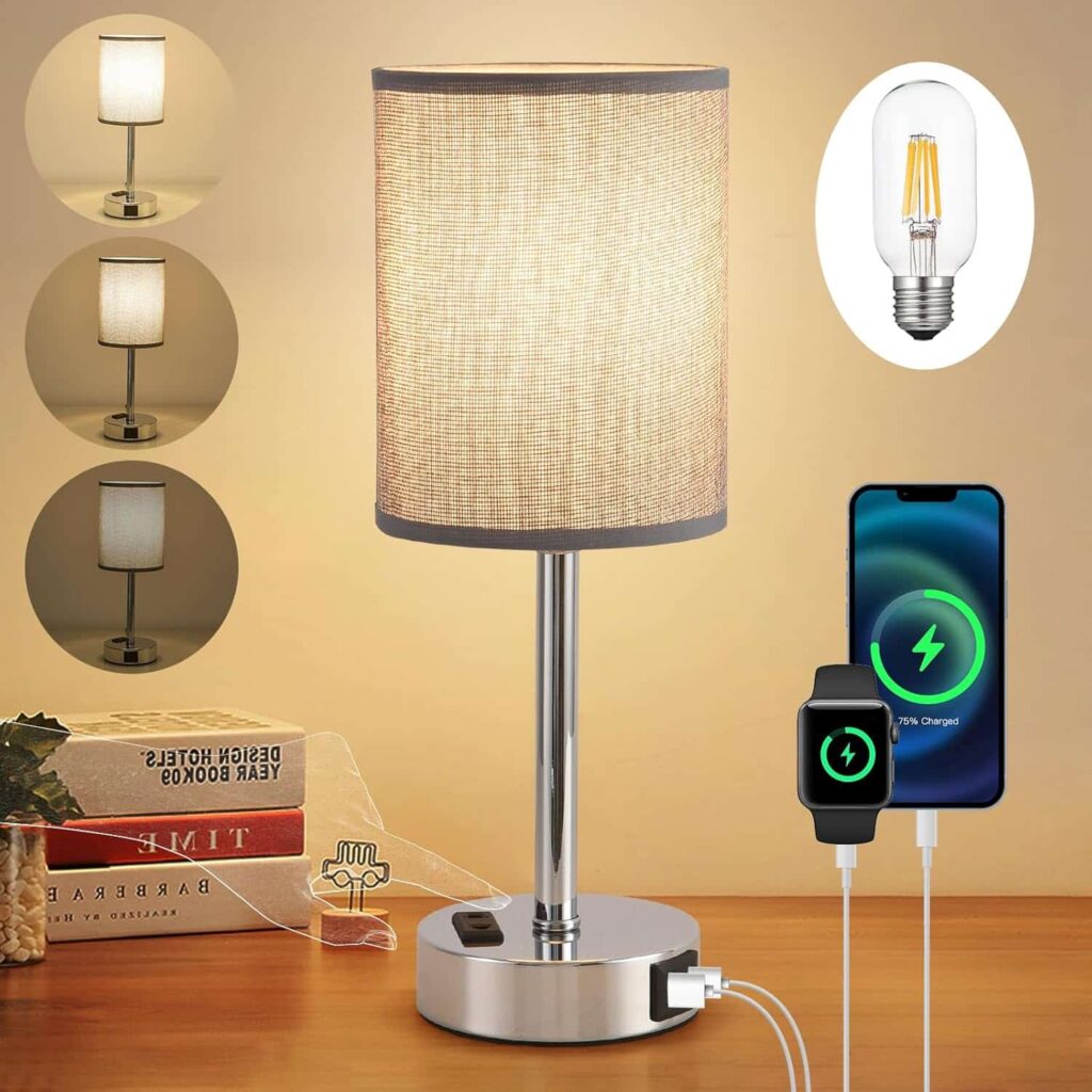 Tischlampe mit USB-Ports