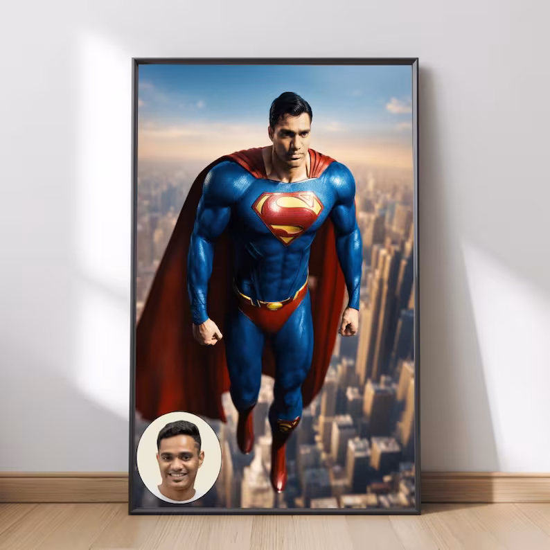 Personalisierbares Superman Poster
