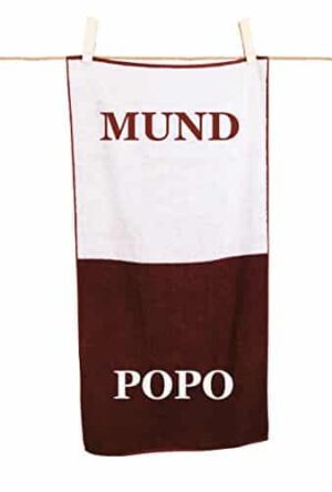 lustiges Handtuch "Mund und Popo" - witzige Geschenkidee