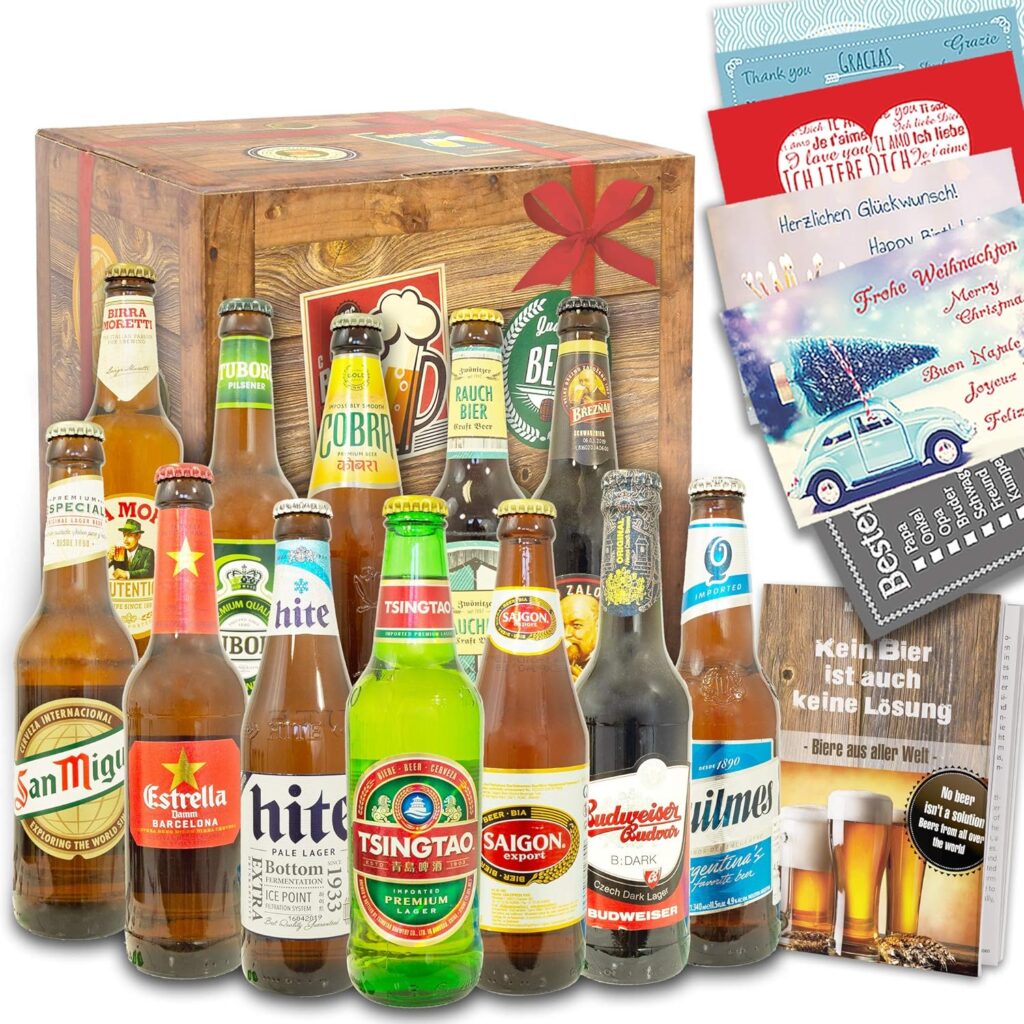Bierset mit 12 deutschen Bieren