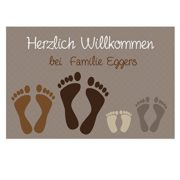 Personalisierte Fußmatte - Du bestimmst Namen und Anzahl der Füße