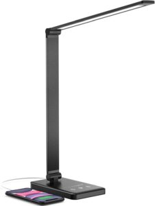 LED Tischlampe Lederoptik
