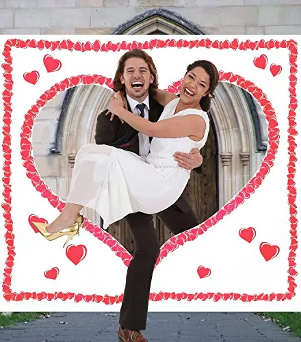 Hochzeitsherz zum Ausschneiden für das Brautpaar