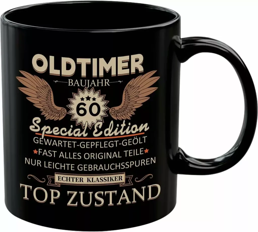 Kaffeebecher älterer Herr
