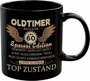 Kaffeebecher älterer Herr