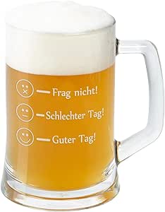 Bierglas mit Stimmungsbarometer