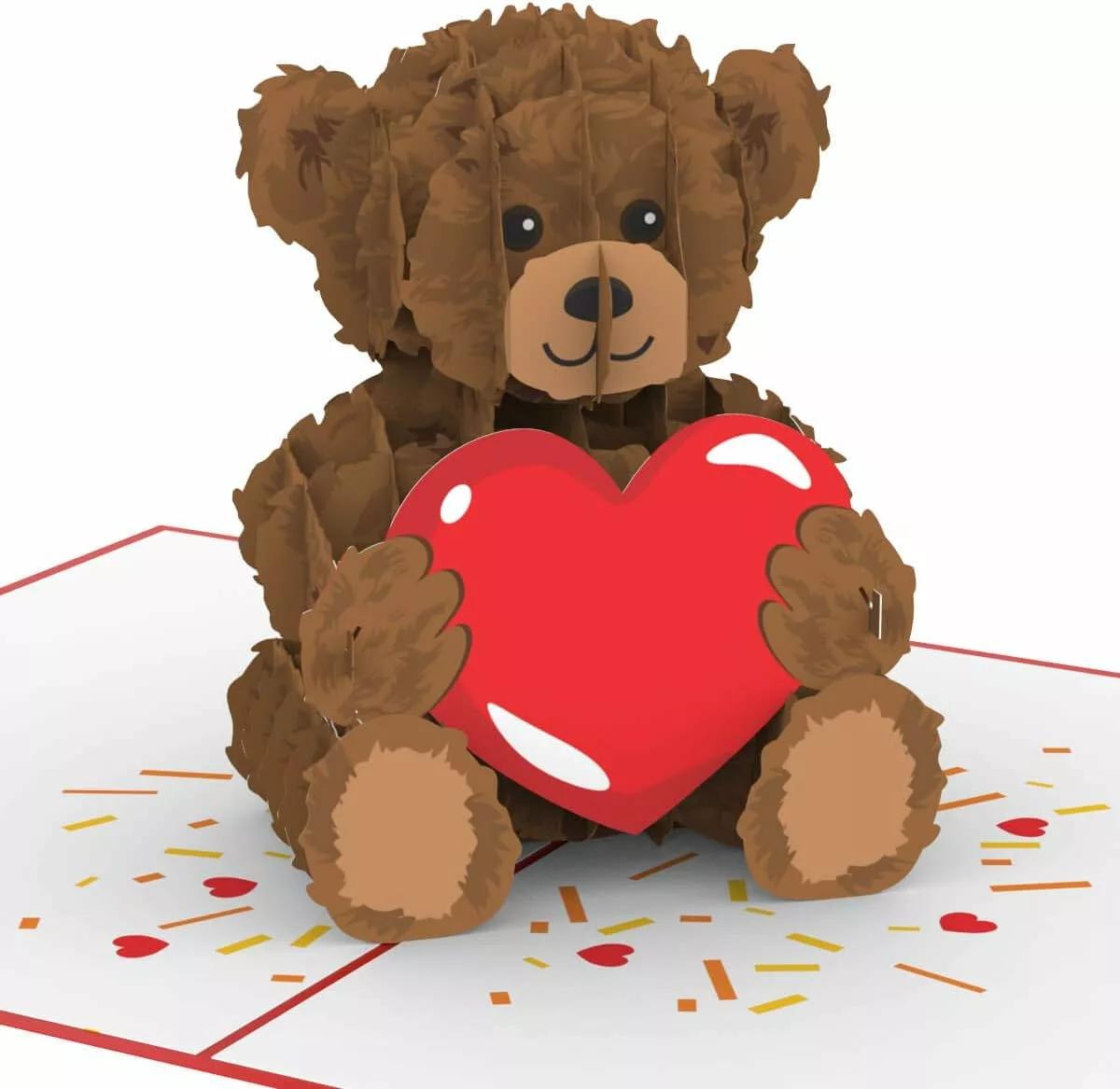 Pop Up-Karte „Teddybär mit Herz“