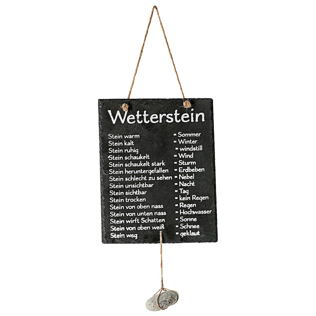 Wetterstation auf Schiefertafel