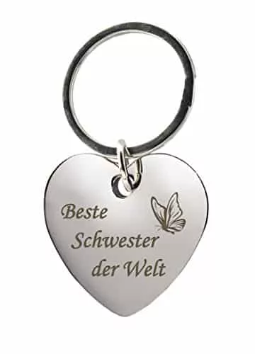 Herzschlüsselanhänger Beste Schwester