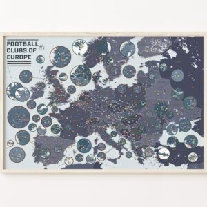 Europäische Fußball-Mannschaften Karte