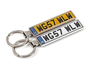 Auto Schlüsselanhänger mit KFZ Kennzeichen für Ihr Auto Metall massiv GRAVUR 