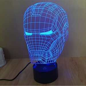 Iron Man Helm 3D Lampe mit optischer Täuschung als Geschenkidee!