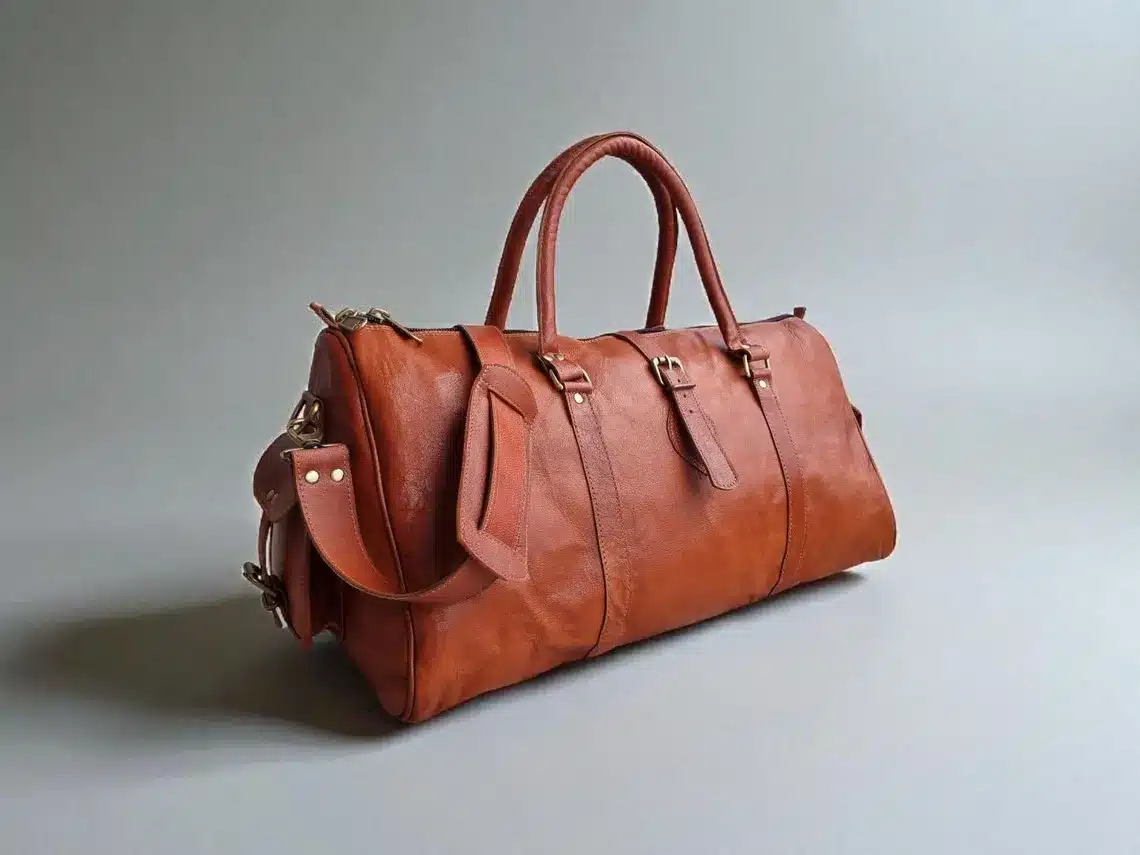 stylische Reisetasche aus Leder