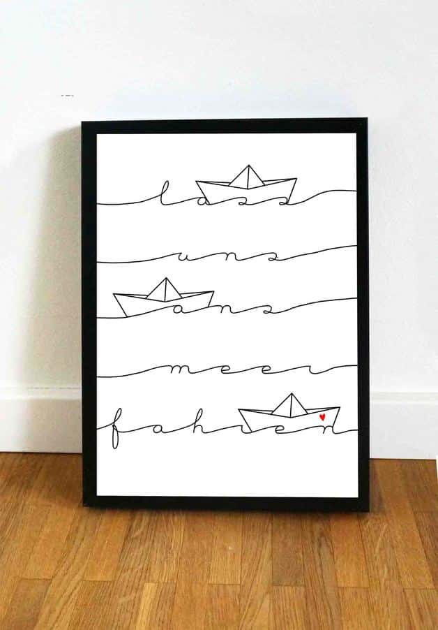 Kunstdruck "Lass uns ans Meer fahren" - Geschenk mit Anspruch!