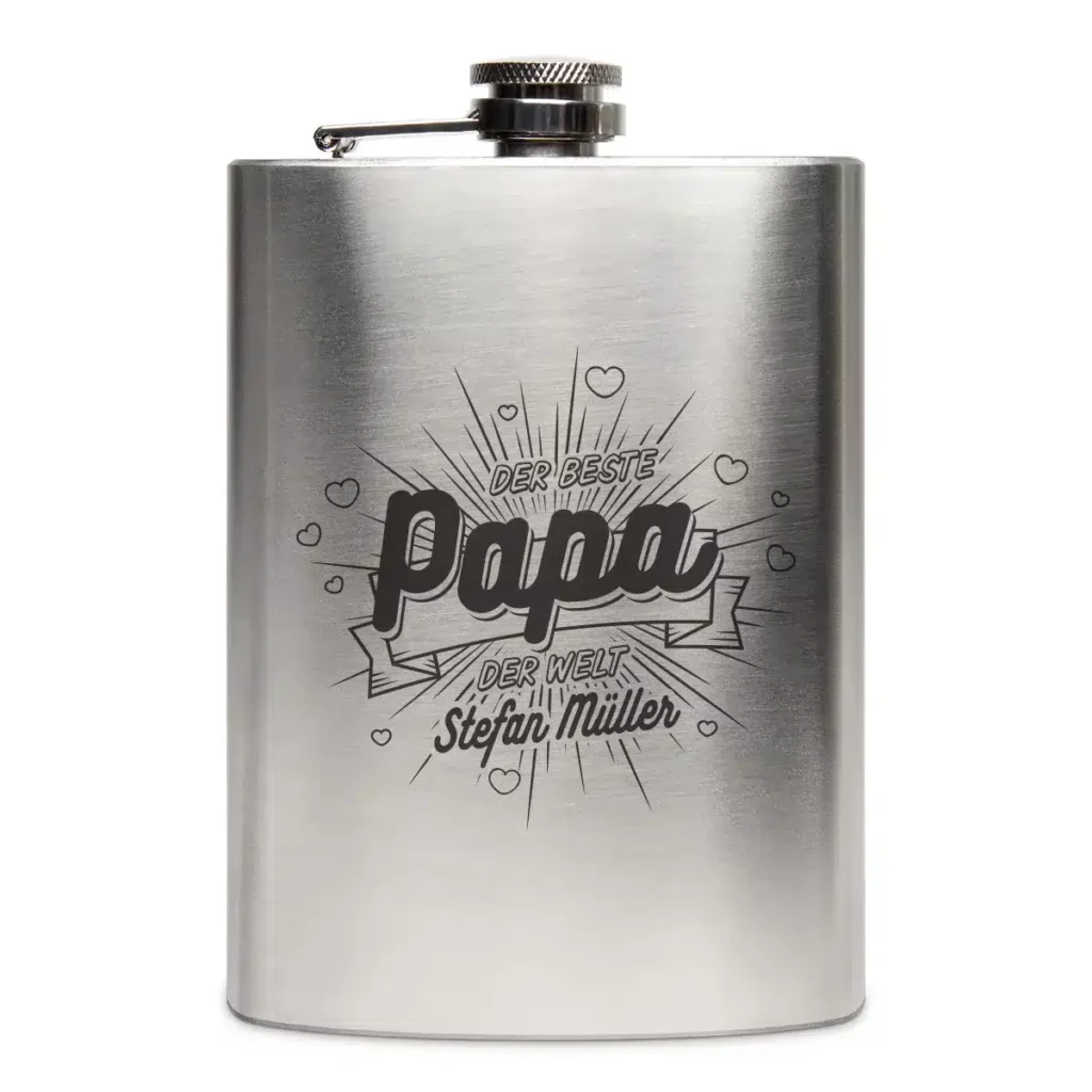 Flachmann mit Gravur - Definition Weltbester Papa