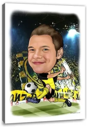 Sportler Karikatur vom Foto