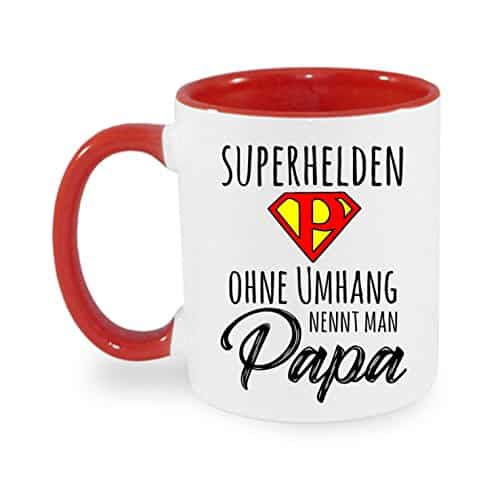 Superhelden ohne Umhang nennt man Papa Kaffee-Tasse Teetasse Keramiktasse 