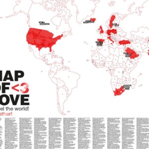 Weltkarte für Verliebte