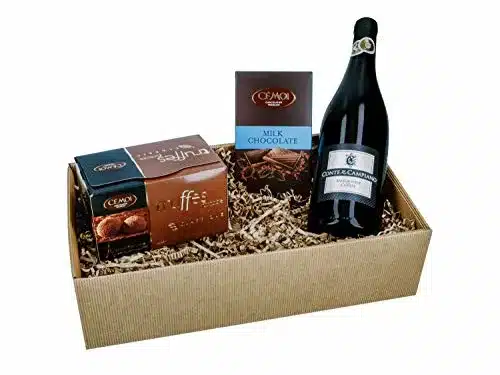 Schokolade und Wein Geschenkset