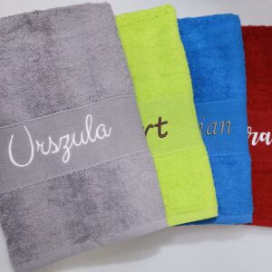 Handtuchset für Paare mit Familiennamen personalisierbar