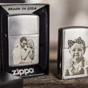 Original Zippo mit Foto-Gravur