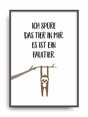 Kunstdruck für Faultiere
