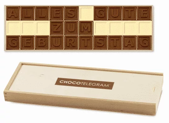 Schokobuchstaben zum Geburtstag