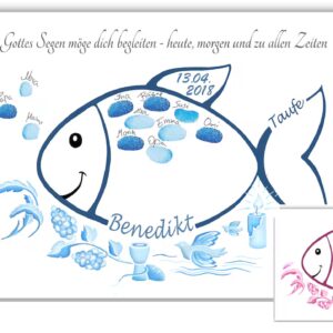 Stempelleinwand zur Taufe