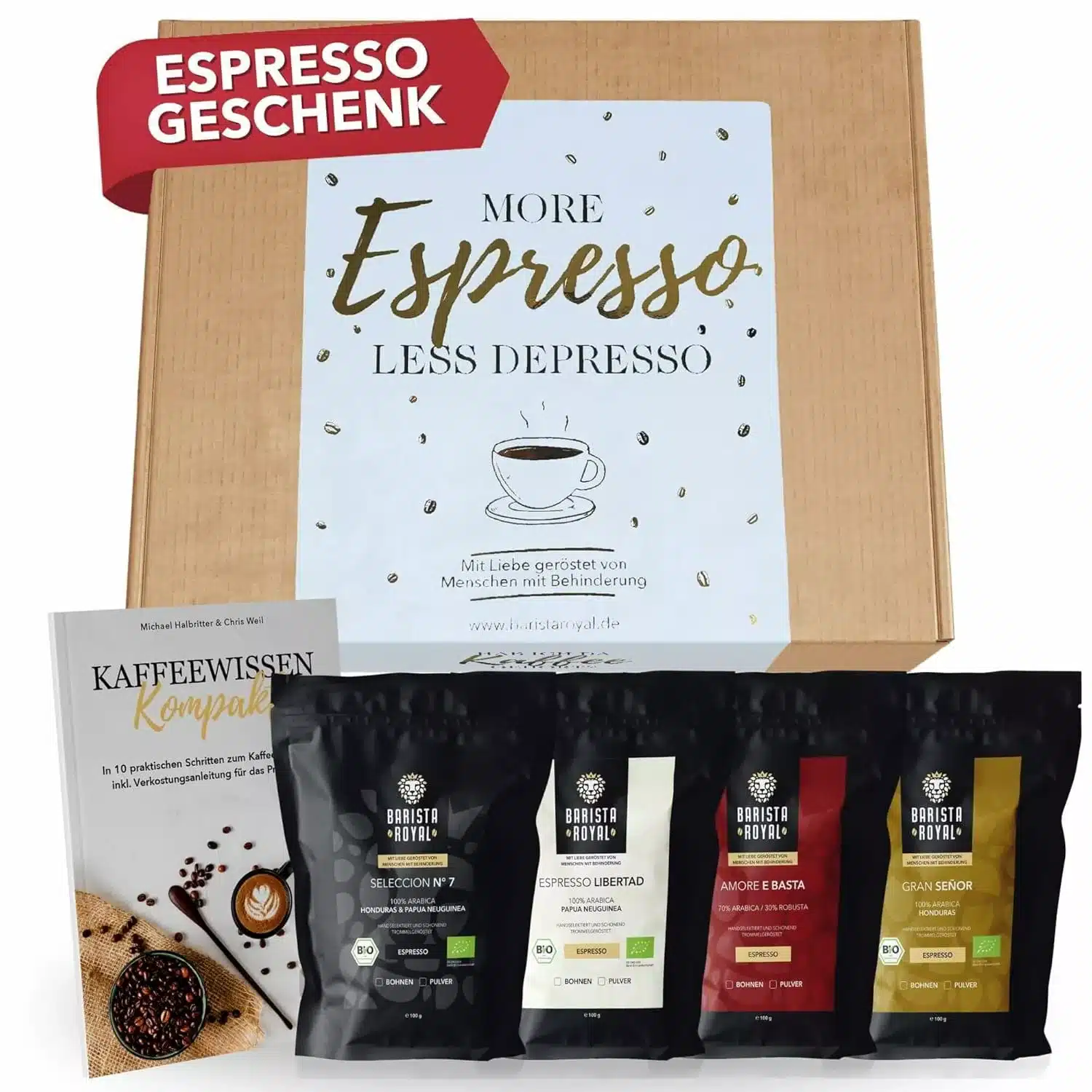 Espresso Geschenkbox - ganze Bohnen oder gemahlen!