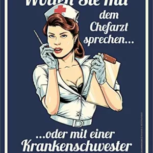 Krankenschwester Blechschild